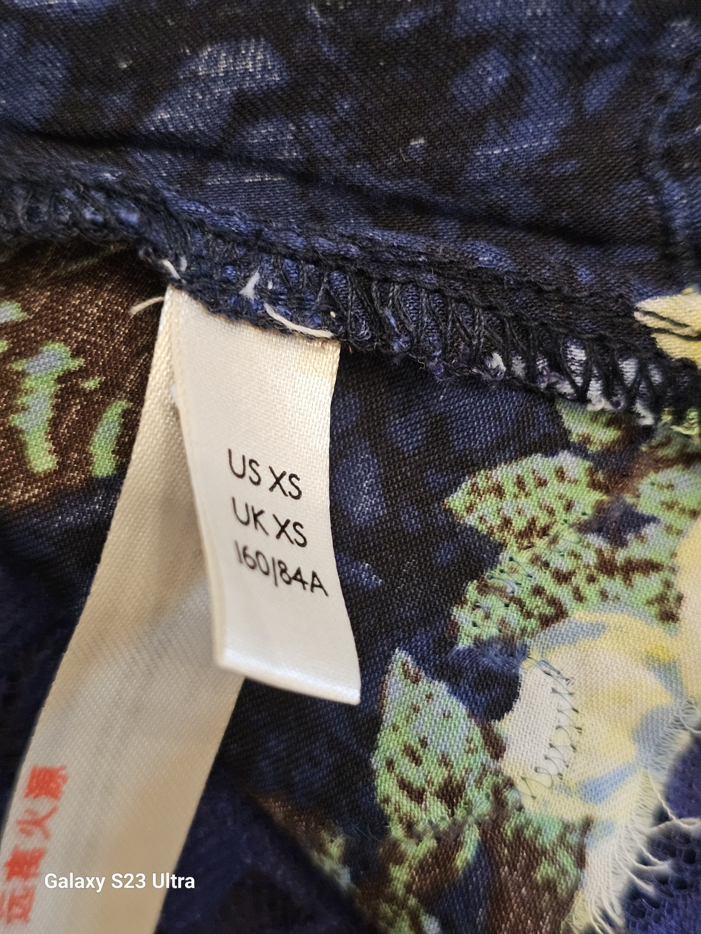 Free People Navy Lace Slip Dress with Yellow Floral Print - Picture 6 of 9